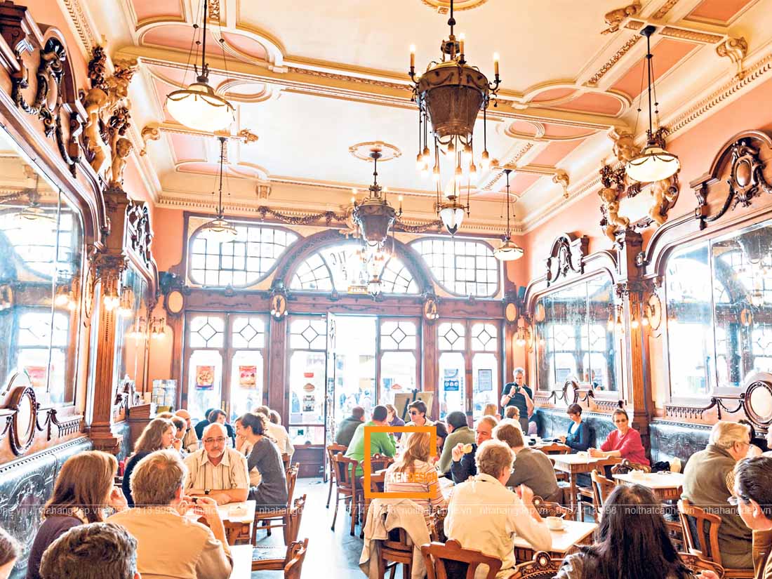 thiết kế quán cafe phong cách cổ điển
